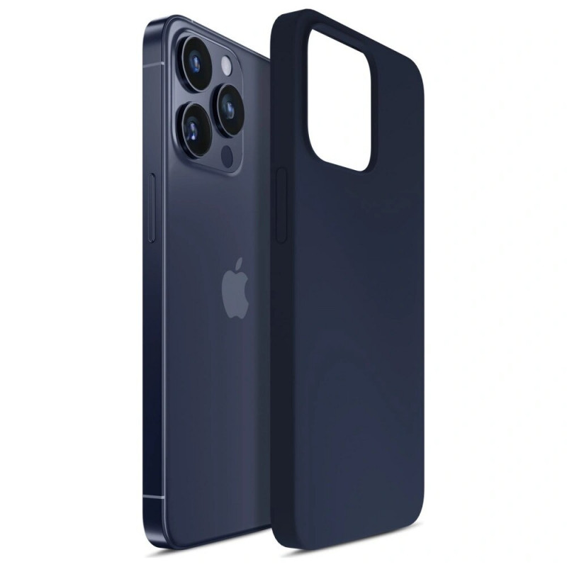 3MK Silicone Case pre Apple iPhone 16 Pro Max, tmavomodré