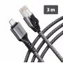 Goobay AXAGON ADE-CM30 USB-C Gigabit Ethernet adaptér s integrovaným 3 m CAT6 káblom, RJ-45