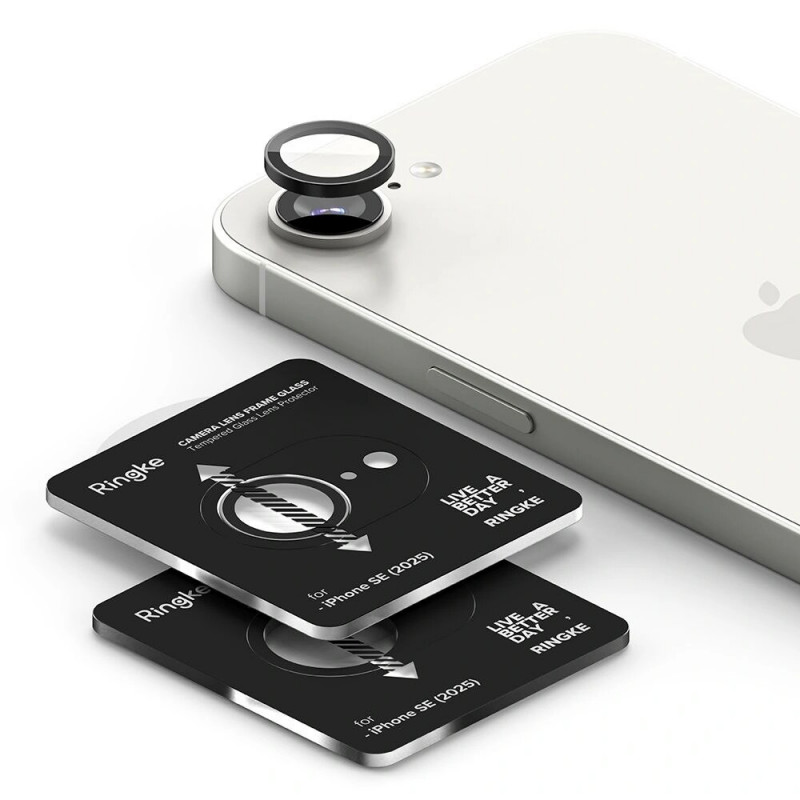 Ringke Camera Frame Protector pre Apple iPhone 17e / 16e, čierna (2 ks)