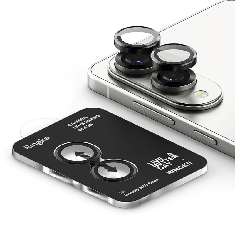 Ringke Camera Frame Protector pre Samsung Galaxy S25 Edge, čierna
