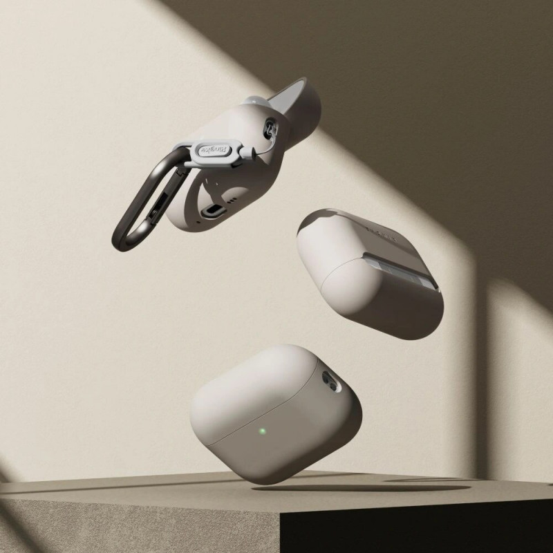Ringke silikónové puzdro pre Apple AirPods Pro 3, Stone (béžová)
