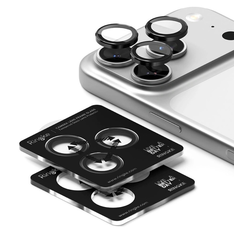 Ringke Camera Frame Protector pre Apple iPhone 17 Pro / 17 Pro Max, čierny (2 ks)