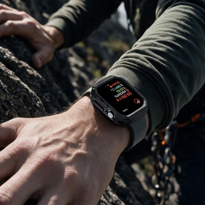 Spigen Rugged Armor ACS11886 puzdro pre Apple Watch 12 46 mm, matná čierna