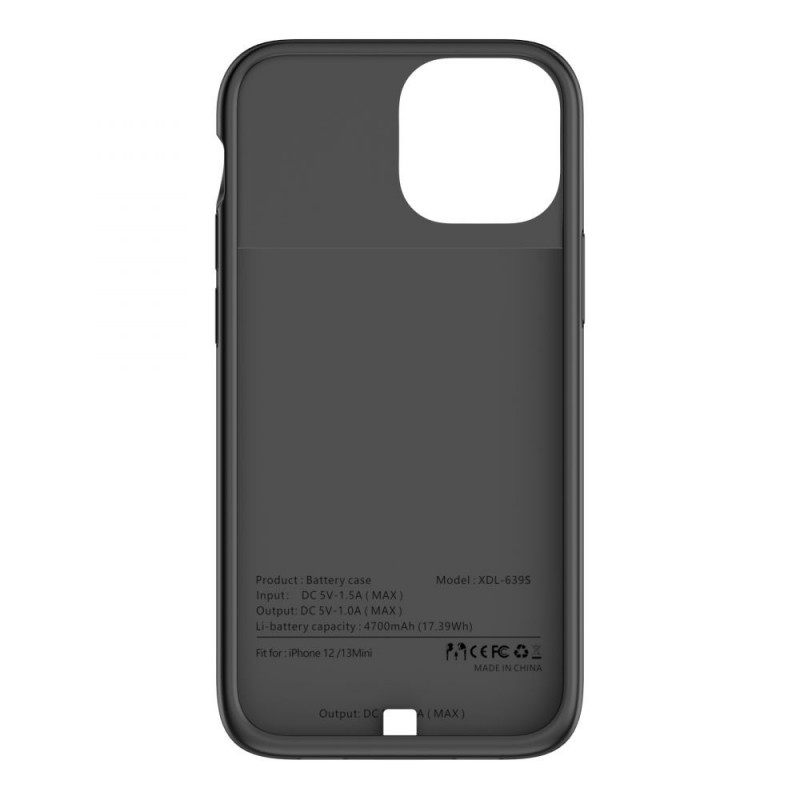 Tech-Protect PowerCase 4700 mAh puzdro s batériou pre Apple iPhone 12 mini / 13 mini, čierne