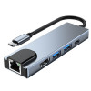 Tech-Protect V3 5in1 USB-C hub, sivý