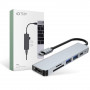 Tech-Protect V4 6-in-1 USB-C hub, sivý