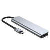 Tech-Protect V4 6-in-1 USB-C hub, sivý