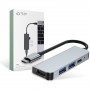 Tech-Protect V2 4-in-1 USB-C hub, sivý