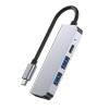 Tech-Protect V2 4-in-1 USB-C hub, sivý