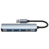 Tech-Protect V0-HUB 5in1 USB-A hub, sivý
