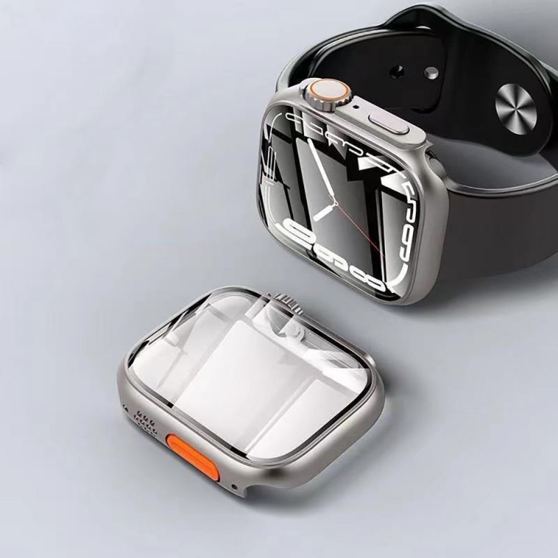 Puzdro Tech-Protect Defense360 pre Apple Watch 4/5/6/7/8/9/SE 44/45 mm, čierne/oranžové