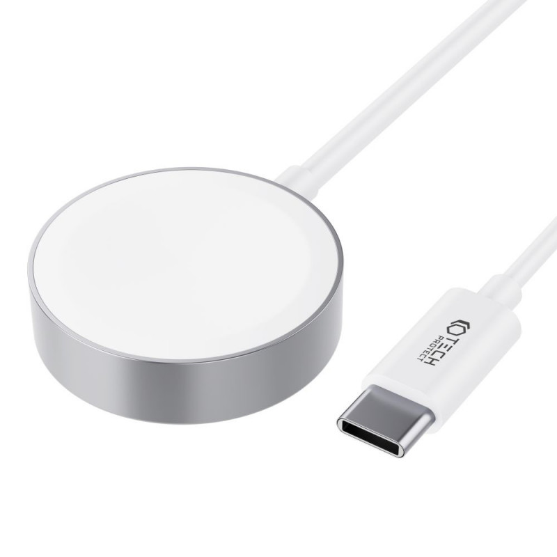 Tech-Protect UltraBoost magnetická nabíjačka pre Apple Watch, USB-C, 120 cm, biela