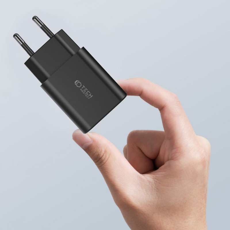 Tech-Protect NC30W 2-portová nástenná nabíjačka PD 30W QC 3.0, biela