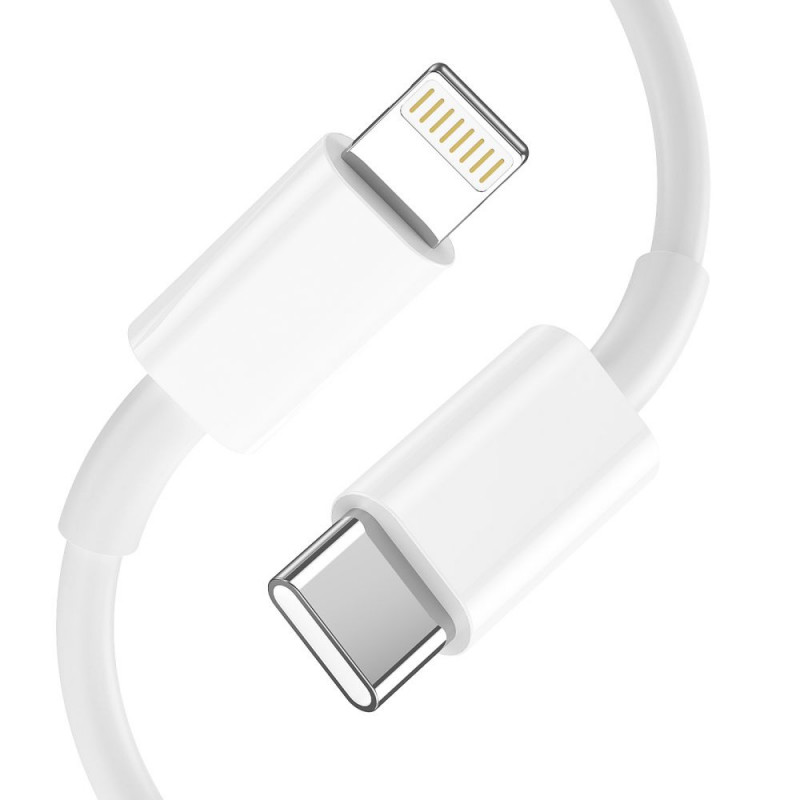 Tech-Protect C20W 2-portová nástenná nabíjačka PD 20W QC 3.0 s káblom Lightning, biela