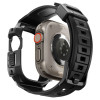 Spigen Rugged Armor Pro remienok s puzdrom pre Apple Watch Ultra 1 / 2 / 3 49 mm, čierny