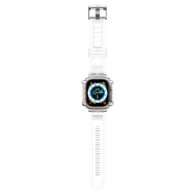 Spigen Rugged Armor Pro remienok s puzdrom pre Apple Watch Ultra 49 mm, priehľadný