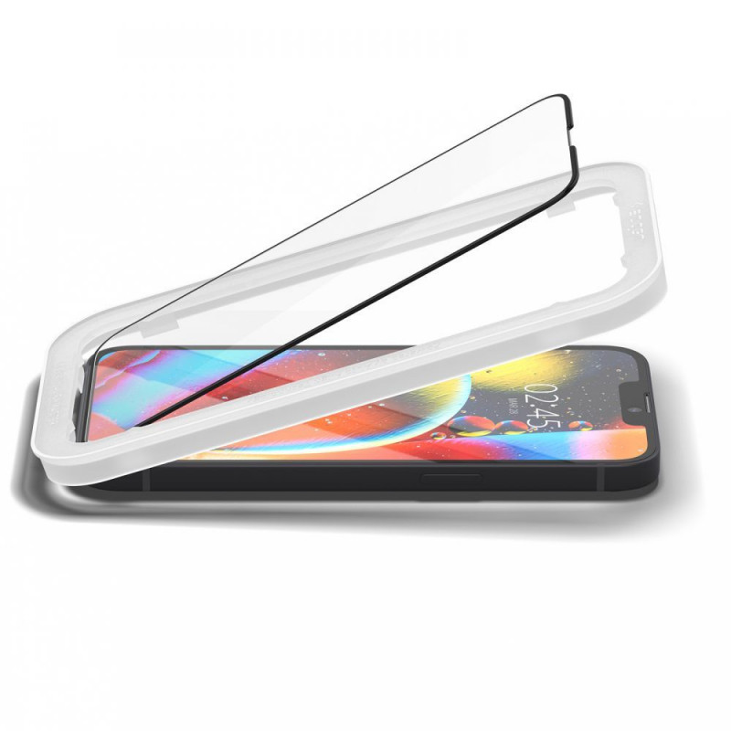 Spigen ALM Glass FC tvrdené sklo pre Apple iPhone 13 / 13 Pro / 14, čierne