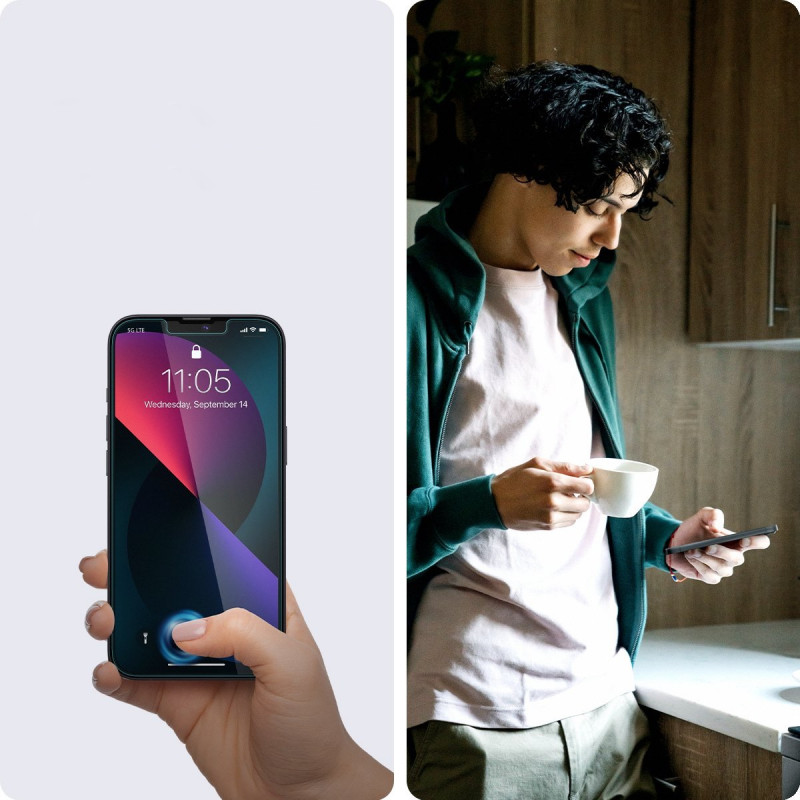 Spigen GLAS.tR EZ Fit tvrdené sklo pre Apple iPhone 13 / 13 Pro / 14 / 16e / 17e, priehľadné