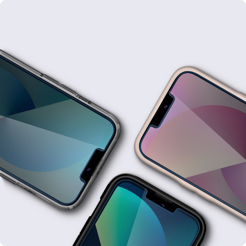 Spigen GLAS.tR EZ Fit tvrdené sklo pre Apple iPhone 13 / 13 Pro / 14 / 16e / 17e, priehľadné
