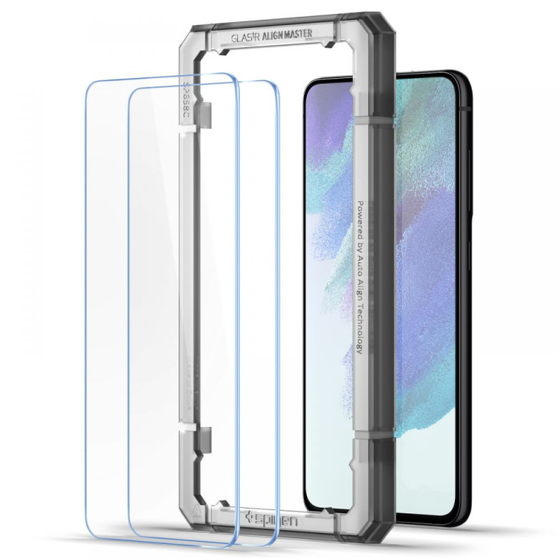 Spigen AlignMaster GLAS.tR tvrdené sklo pre Samsung Galaxy S21 FE (2 ks)