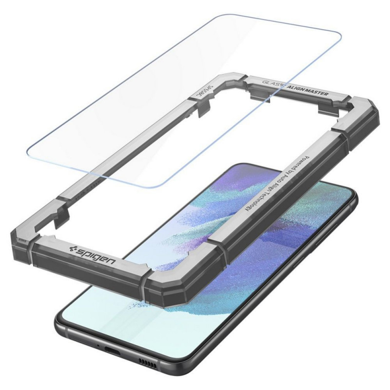 Spigen AlignMaster GLAS.tR tvrdené sklo pre Samsung Galaxy S21 FE (2 ks)