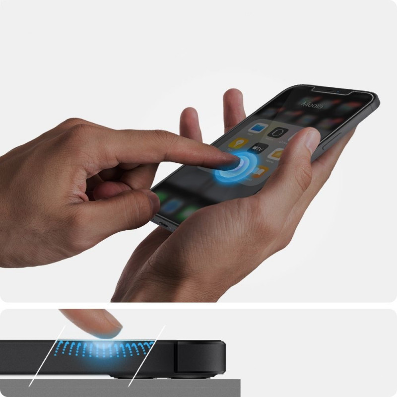 Spigen GLAS.tR EZ Fit tvrdené sklo pre Apple iPhone 12 / 12 Pro (2 ks)