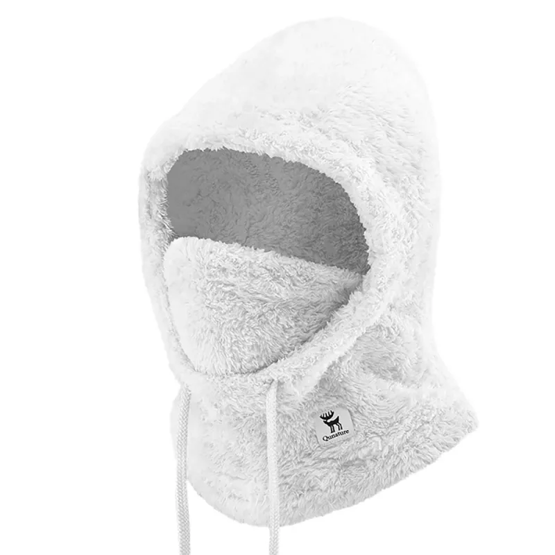 Lyžiarska balaclava Qunature Arctic Velvet, veľkosť M, biela