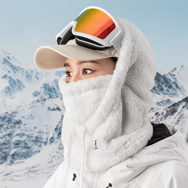 Lyžiarska balaclava Qunature Arctic Velvet, veľkosť M, biela