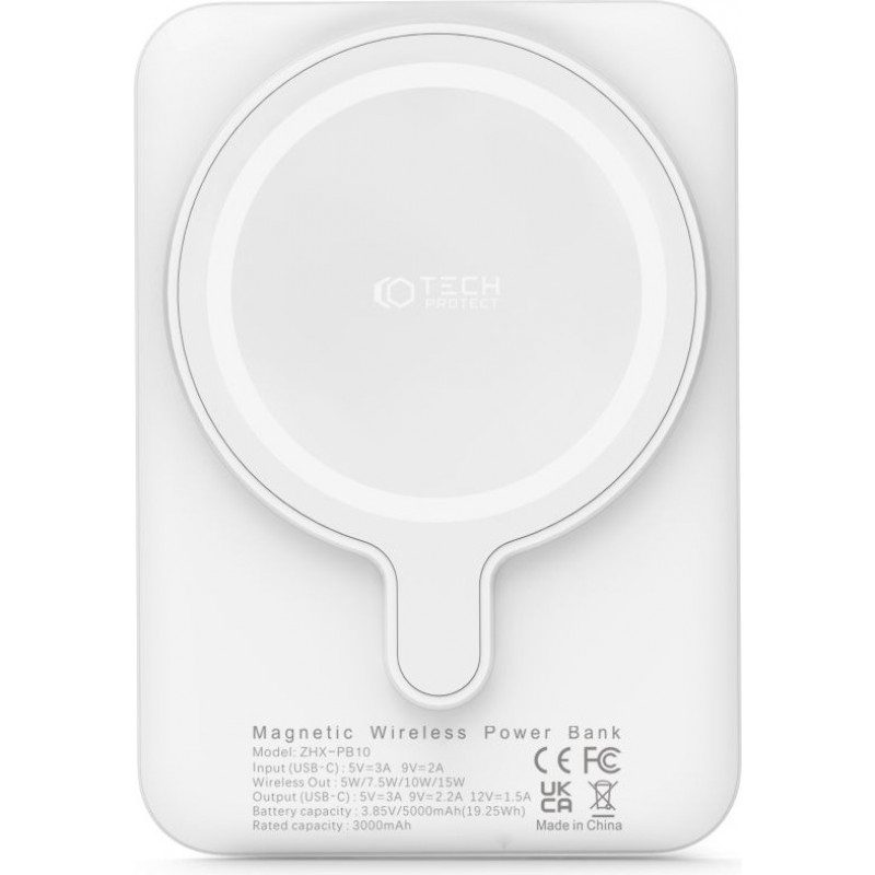 Tech-Protect PB10 LifeMag MagSafe power banka 5000 mAh 15 W (THP1282WHT), biela