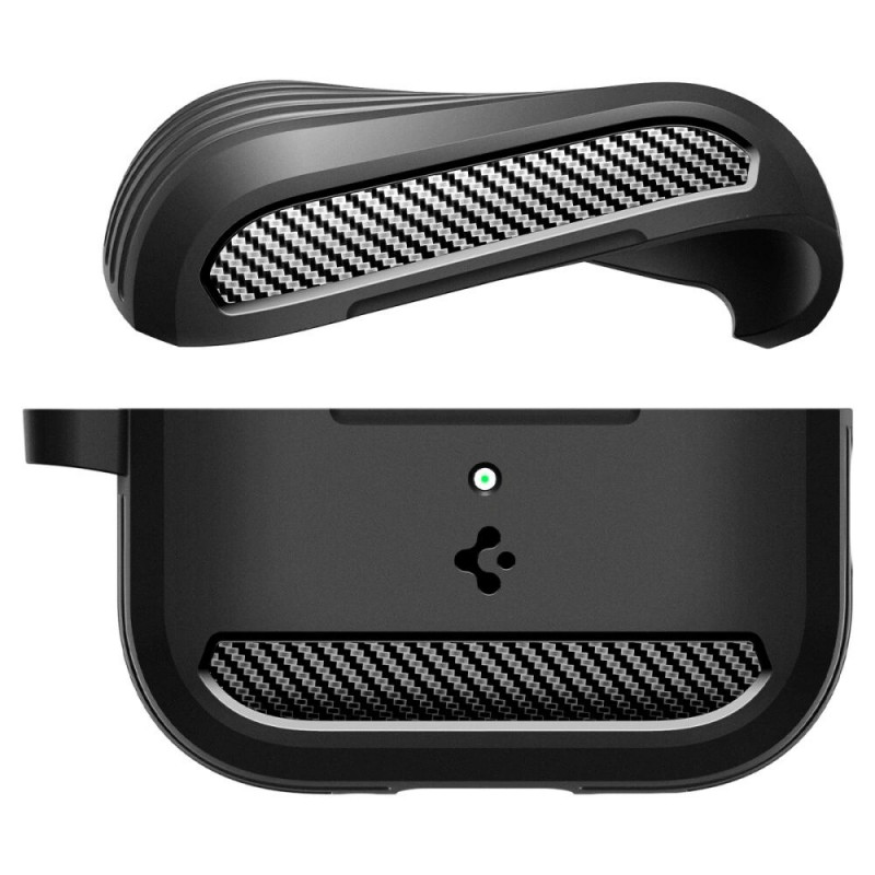 Spigen Rugged Armor ACS09822 puzdro pre Apple AirPods Pro 3, matná čierna