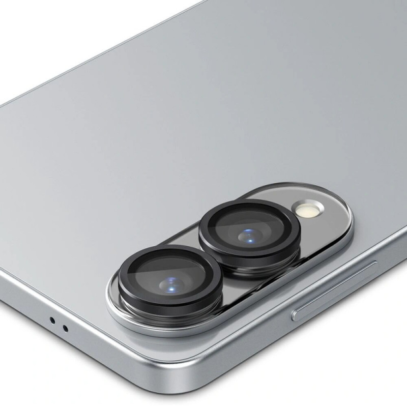 Spigen Optik Pro Glas.tR EZ Fit AGL09413 ochrana fotoaparátu pre Samsung Galaxy S25 Edge, čierna (2 ks)