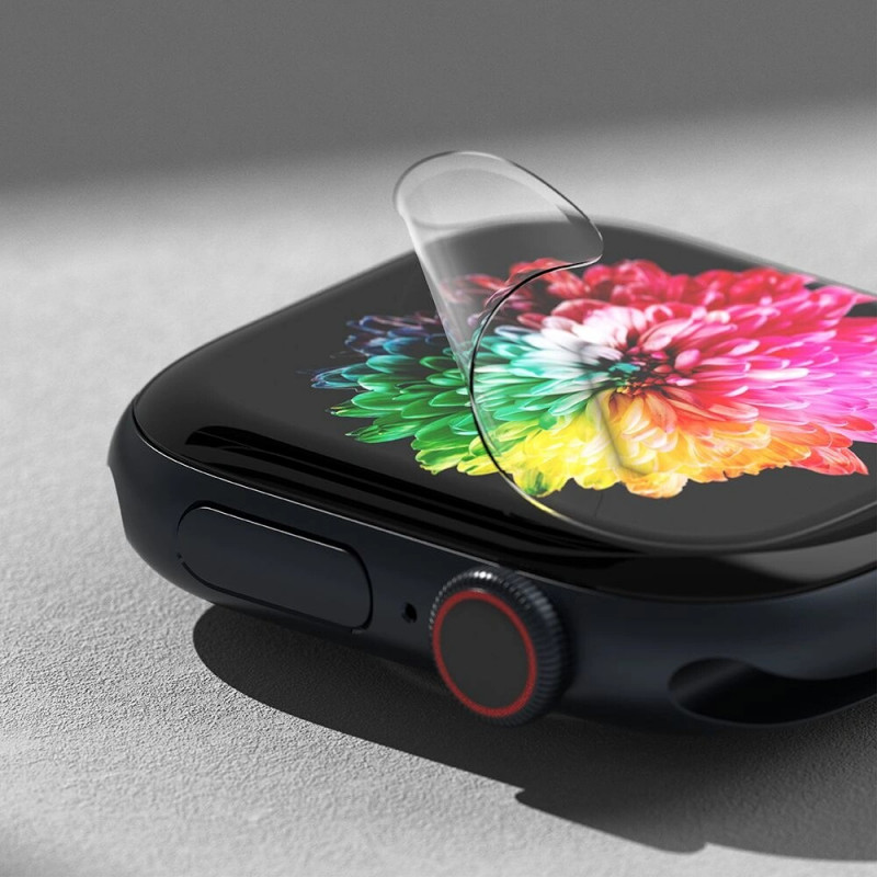 Ringke Dual Easy ochranná fólia na displej pre Apple Watch 10 / 11 46 mm, priehľadná (3 ks)