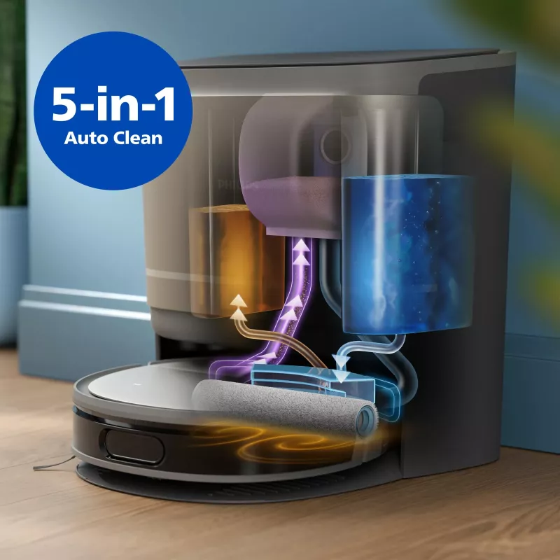 Robotický vysávač Philips HomeRun 9000 Series XU9100/10 Aqua, čierny