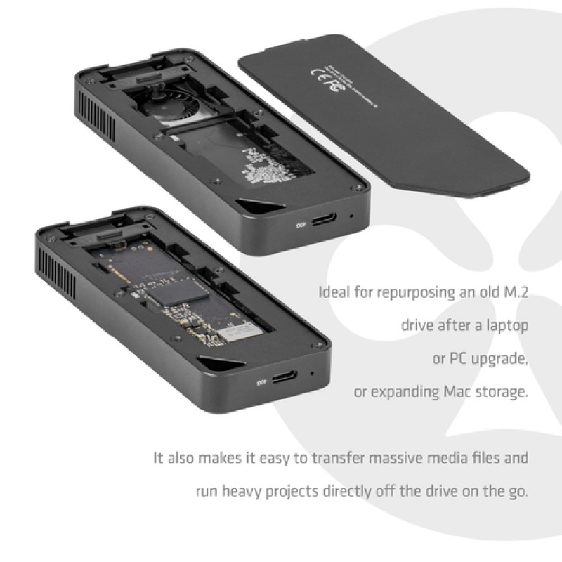Club3D CAC-2510 M.2 NVMe SSD skrinka s ventilátorom, USB4