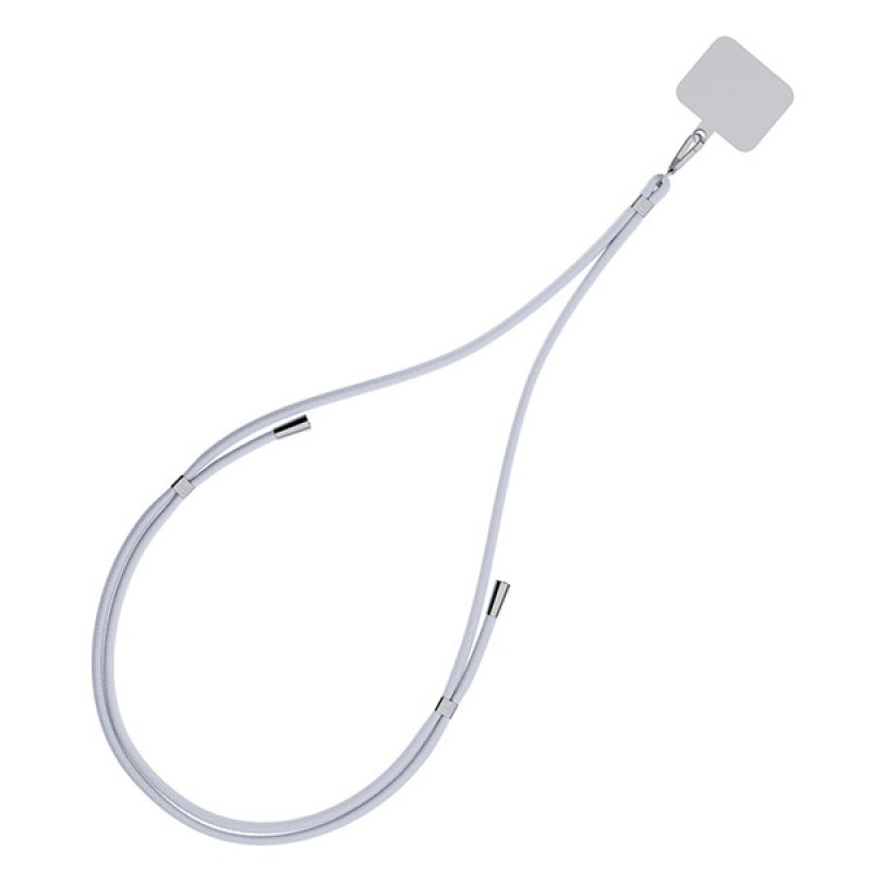 Šnúrka na telefón 3MK EasyClip, sivá / strieborná
