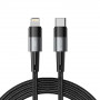 Kábel Tech-Protect UltraBoost USB-C/Lightning PD 20W 3A 200 cm, sivý