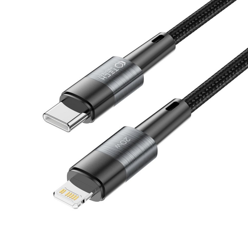 Kábel Tech-Protect UltraBoost USB-C/Lightning PD 20W 3A 200 cm, sivý