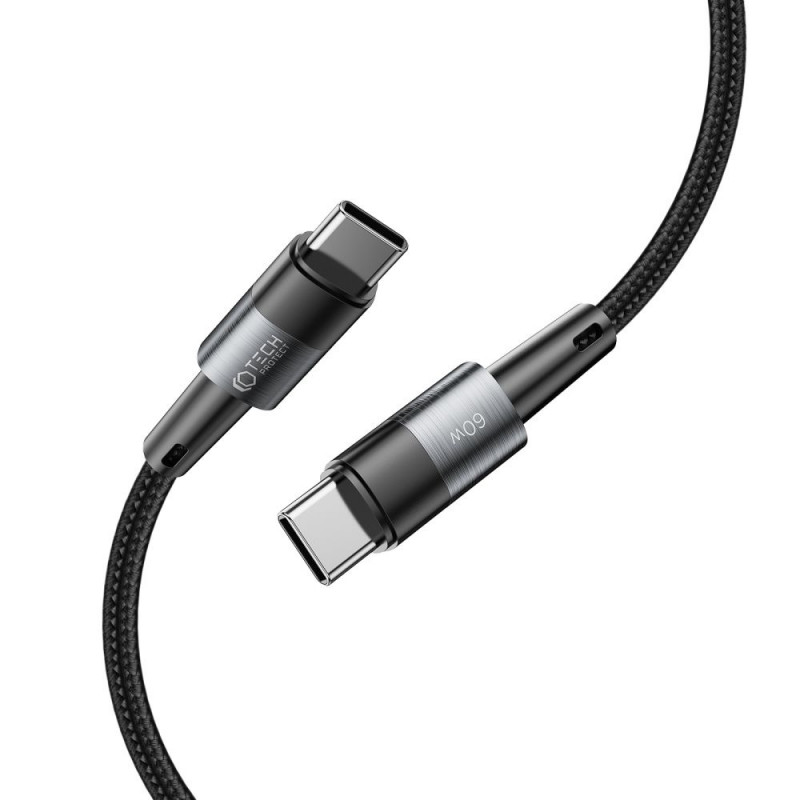 Kábel Tech-Protect UltraBoost USB-C/USB-C PD 60W 3A 200 cm, sivý