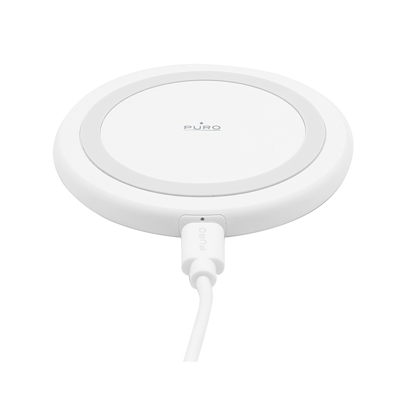 Bezdrôtová nabíjacia stanica PURO Qi 10W, biela