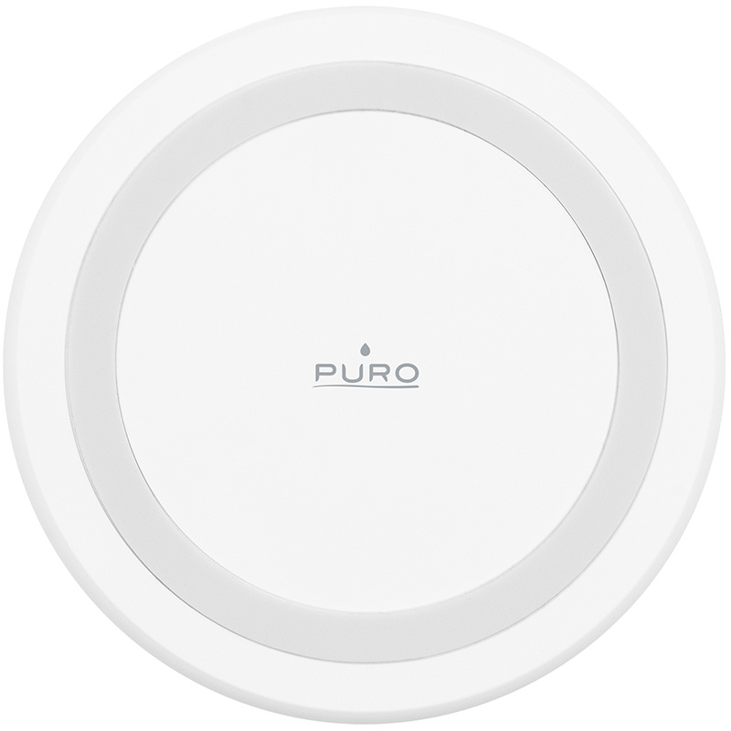 Bezdrôtová nabíjacia stanica PURO Qi 10W, biela