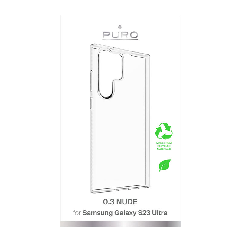 PURO 0.3 Nude puzdro pre Samsung Galaxy S23 Ultra, priehľadné