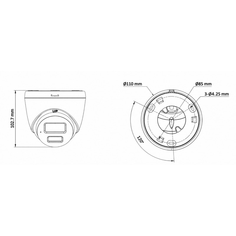 Miton NT-IP134CA-DL IP kamera, 4 MP, 2.8 mm