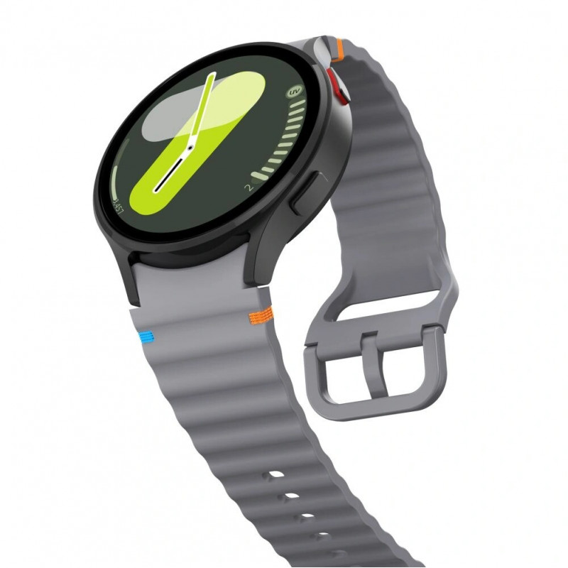 Tech-Protect Silikónový športový remienok pre Samsung Galaxy Watch 4/5/5 Pro/6/7/FE, Crayon Grey