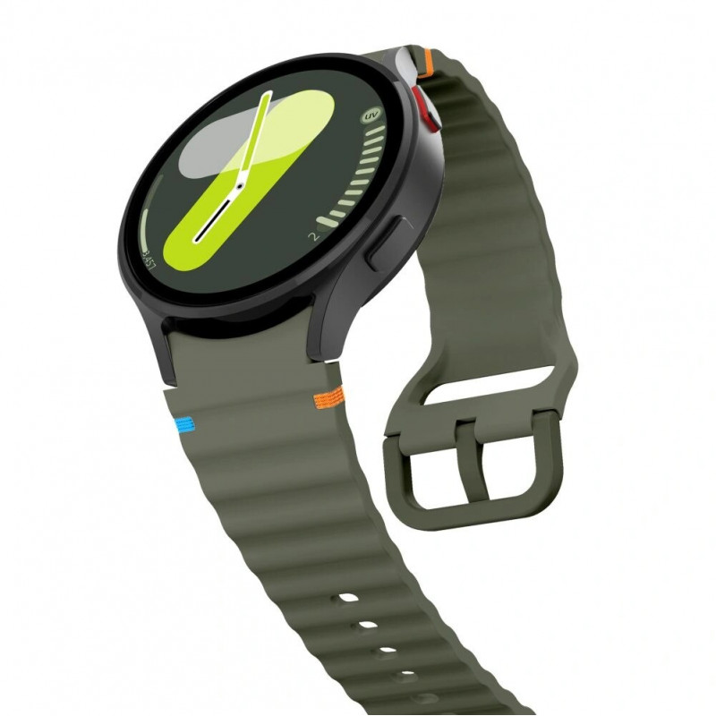 Tech-Protect silikónový športový remienok THP3054 pre Samsung Galaxy Watch 4/5/5 Pro/6/7/FE, army green