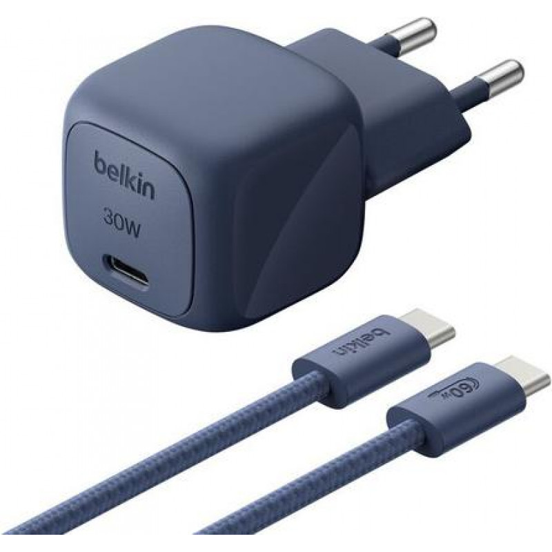 Nabíjačka Belkin BoostCharge 30 W USB-C PD s PPS a 2 m káblom USB-C (WCA008KQ2MBL-B6)