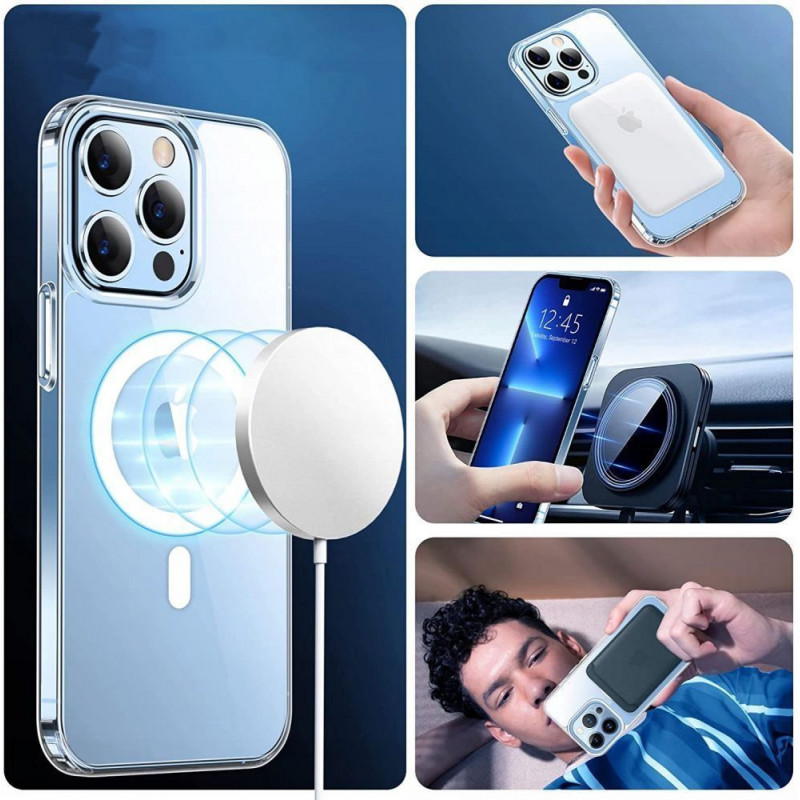 Tech-Protect Flexair Hybrid MagSafe puzdro na Samsung Galaxy S23, transparentné