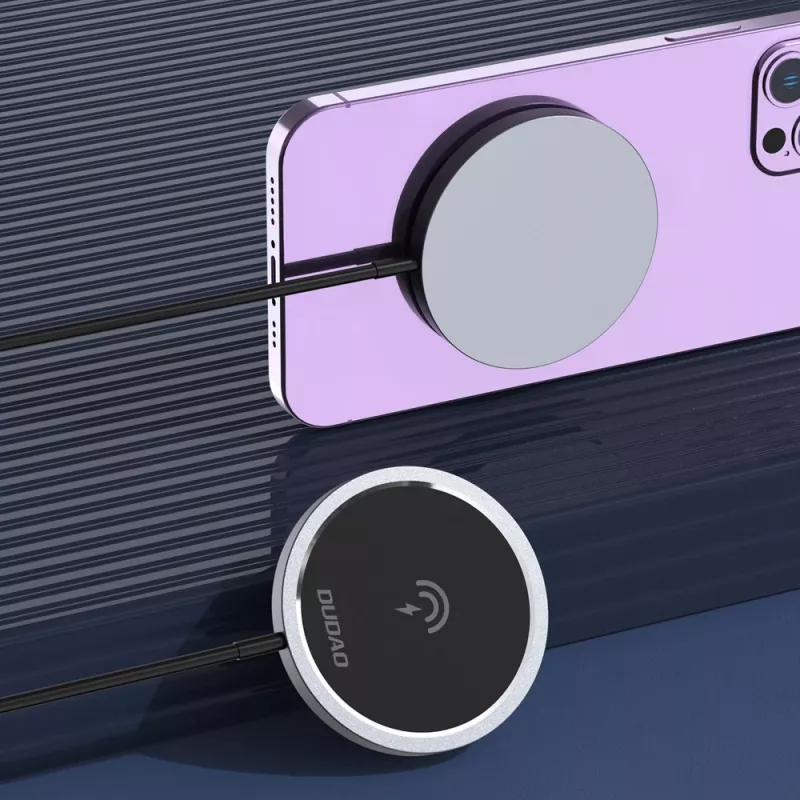 Dudao A12XS 15W bezdrôtová nabíjačka kompatibilná s MagSafe, čierna