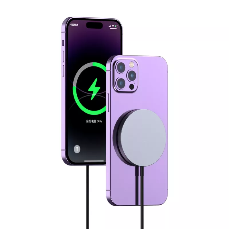Dudao A12XS 15W bezdrôtová nabíjačka kompatibilná s MagSafe, čierna