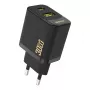 Dudao A27TEU PD 30W GaN nástenná nabíjačka, USB-A + USB-C, čierna