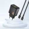 Dudao A27TEU PD 30W GaN nástenná nabíjačka, USB-A + USB-C, čierna